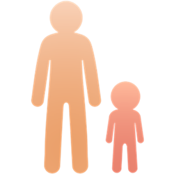 大人に比べて乳幼児の方が体温が高い様子のイラスト