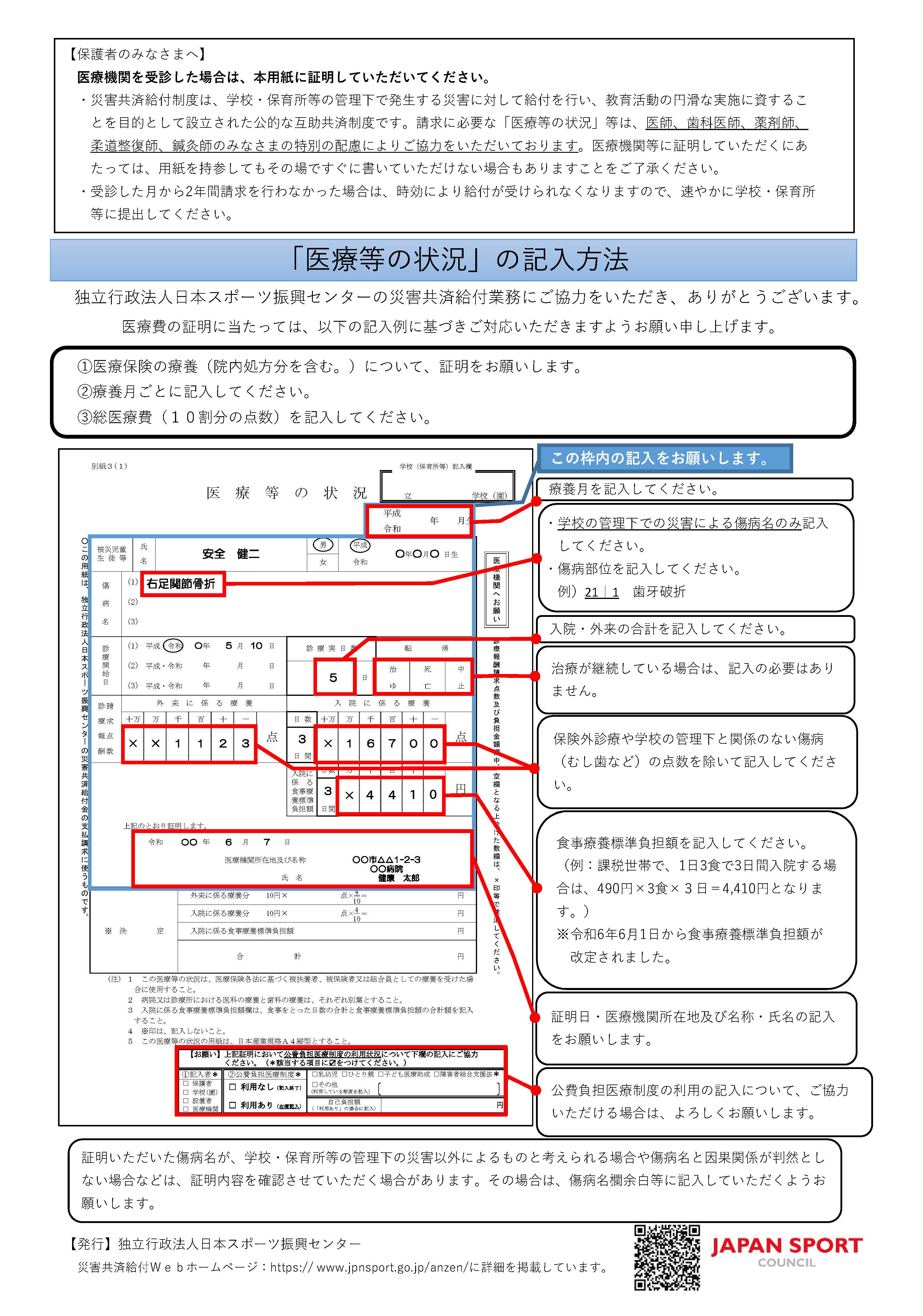 医療等の状況（別紙3（1））。画像をクリックするとPDFが開きます。