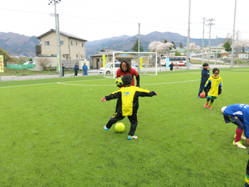 サッカー教室の様子