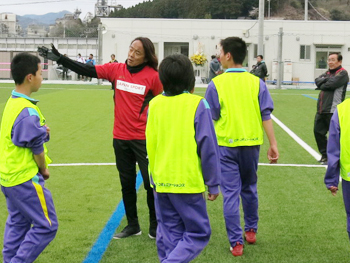 サッカー教室の様子