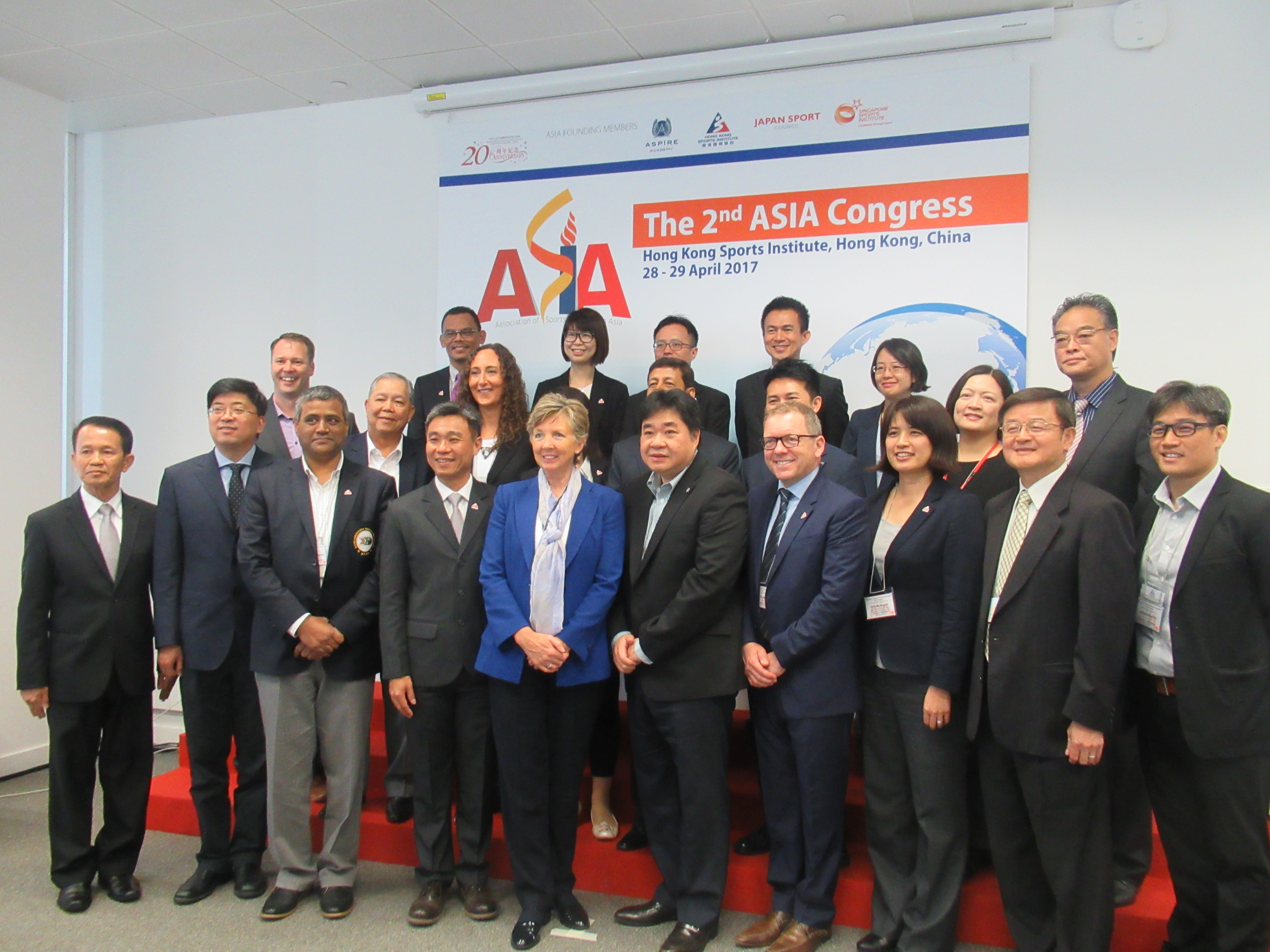第2回アジアスポーツ研究・強化拠点連合(ASIA)コングレスの際の集合写真
