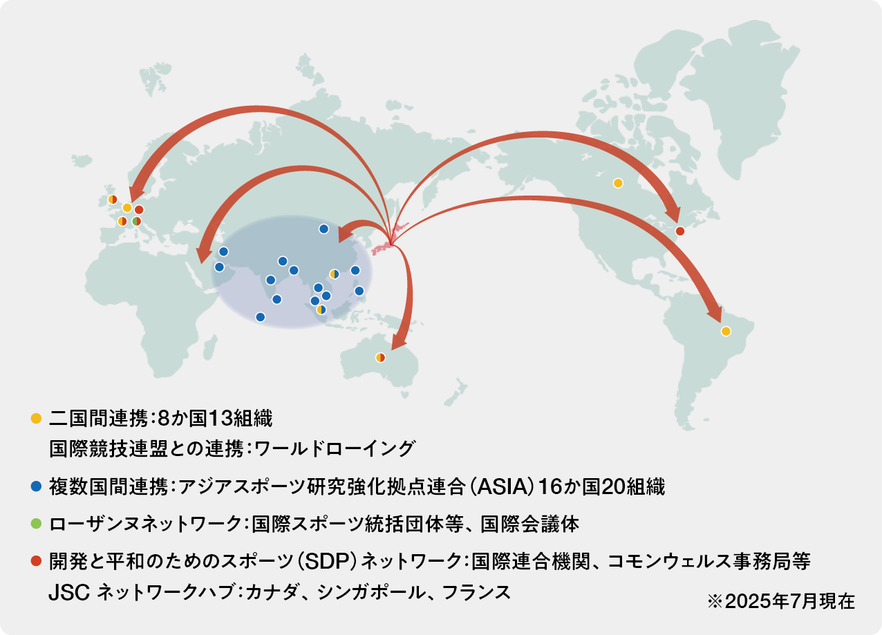 国際ネットワークの地図
