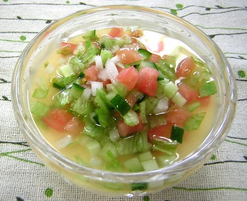 夏野菜の冷やし茶碗蒸しの画像