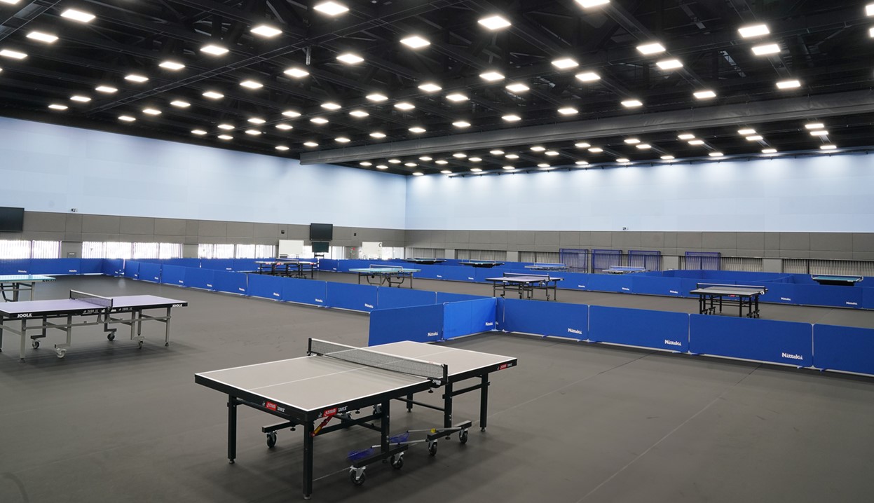 卓球練習場内の写真