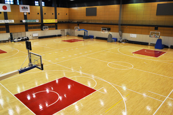 バスケットボール練習場の風景写真