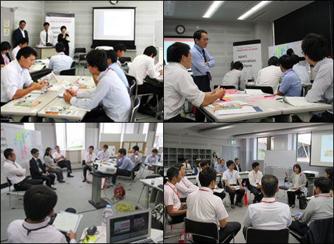 Photos showing a human resource development seminar organized by JAPAN SPORT NETWORK