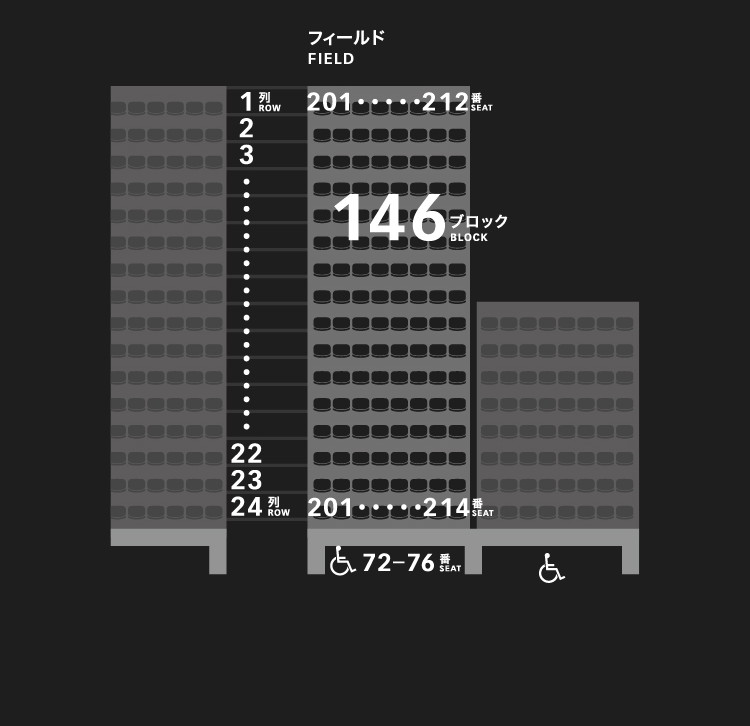 1層スタンド（1階）146ブロック