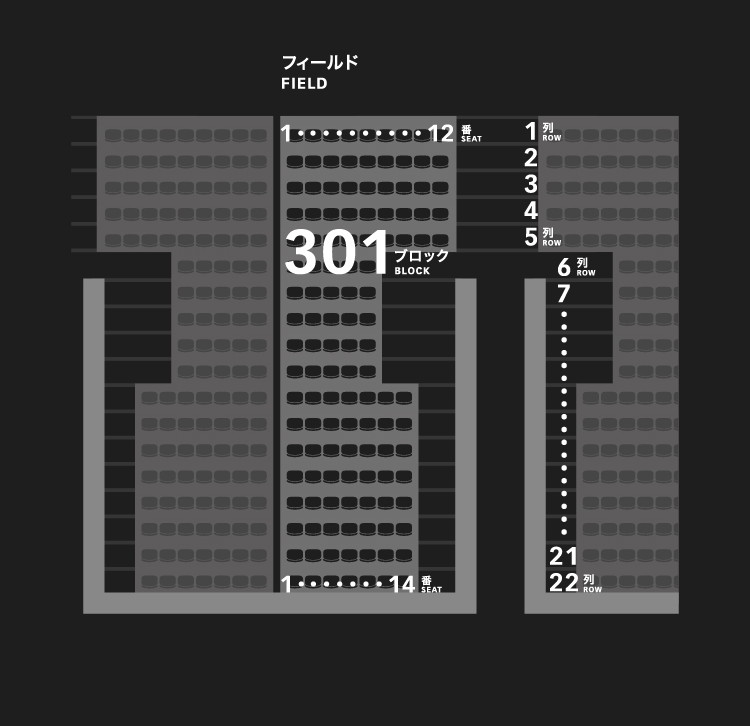 3層スタンド（4階）301ブロック