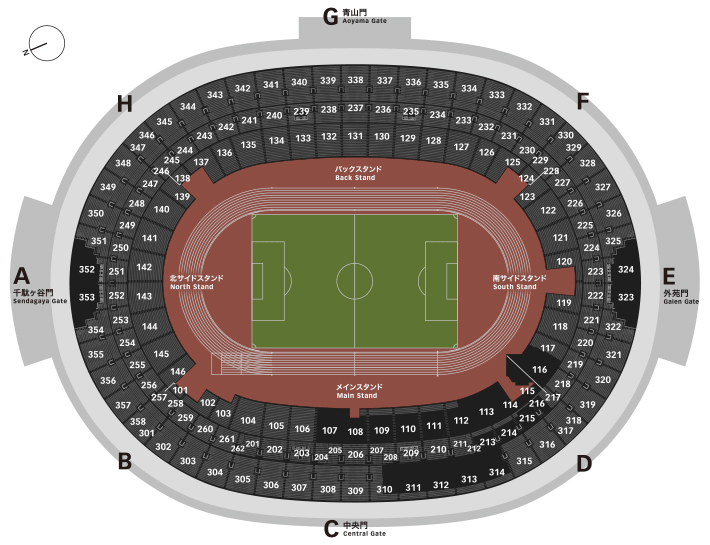 座席案内 | 国立競技場 | JAPAN SPORT COUNCIL