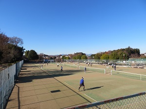 所沢市北野総合運動場テニスコートの様子