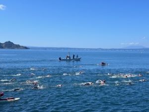一般社団法人青森県水泳連盟/青森あさむし温泉オープンウォータースイミング大会の様子