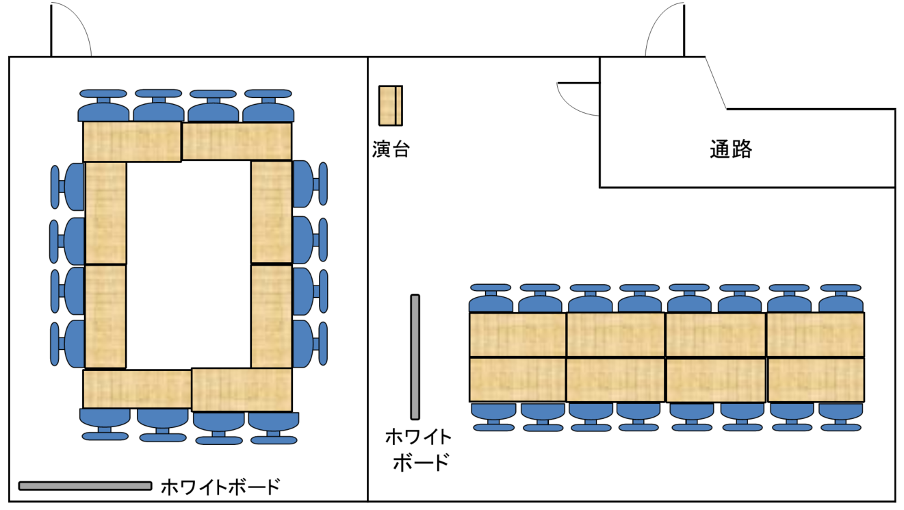 会議室4-1,4-2基本配置図