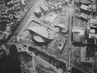 完成した代々木競技場（昭和40年頃）の写真